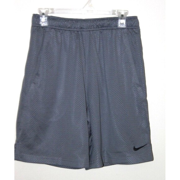 Nike Swish Men Gray Dri Fit Training Pocket Drawstring Gym Basketball Shorts M - Picture 7 of 7